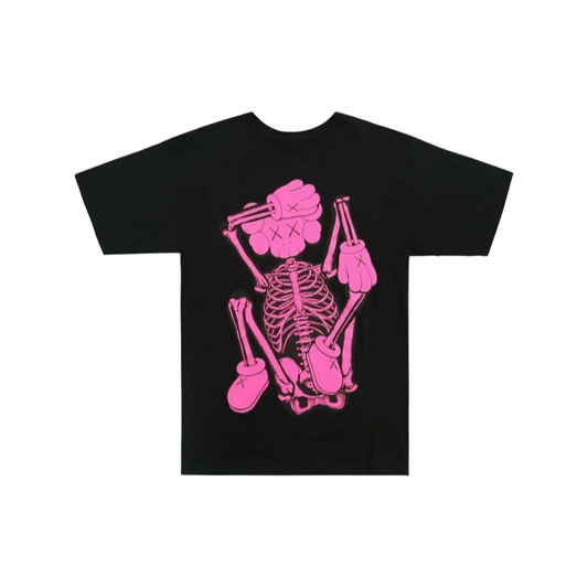 KAWS Skeleton New Fiction T-shirt Black